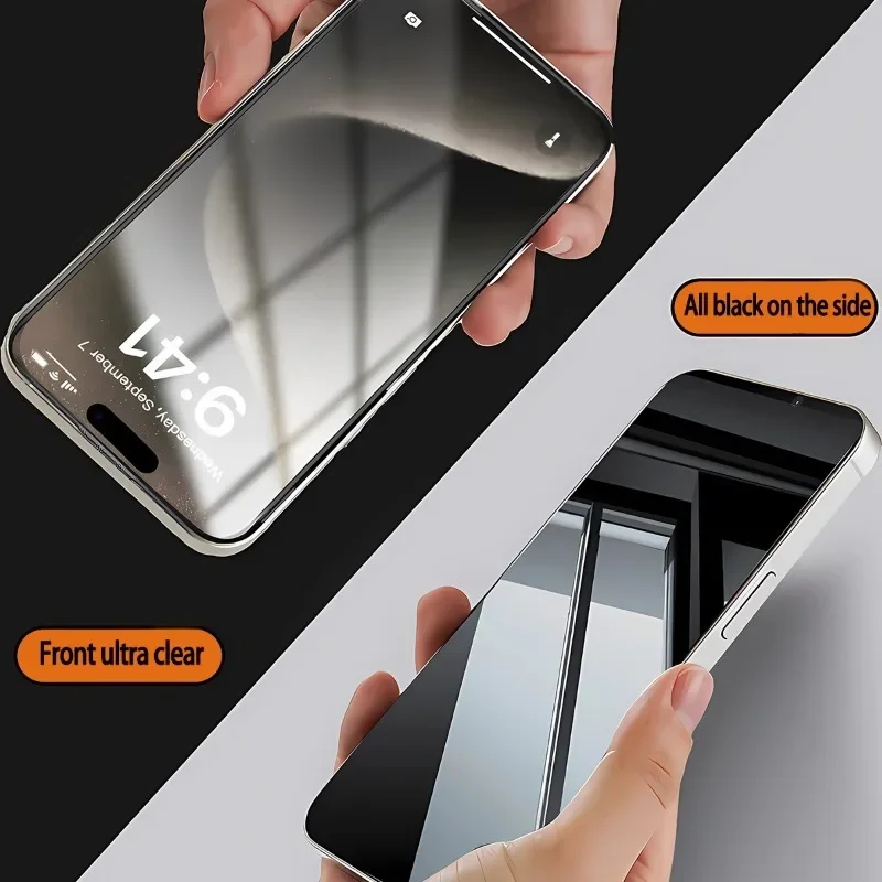 3Pcs Privacy Tempered Glass Screen Protector for iPhone 16 Pro Max 15 14 13 12 11 Pro Mini Anti-Fingerprint Scratch Protection