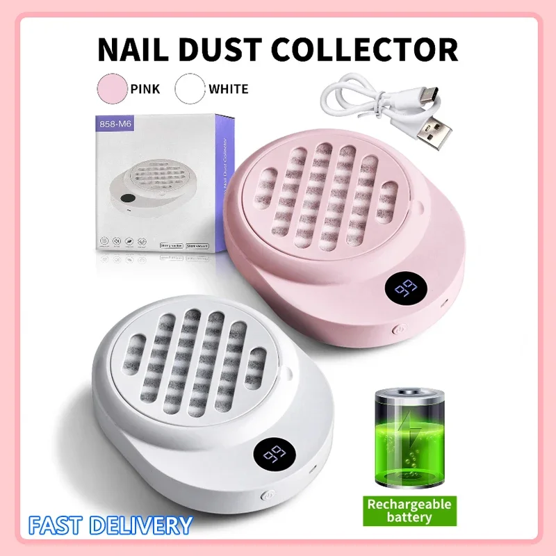 

Mini Dust Filter Grinding and Nail Removal Dust Collector Mini Battery-powered Nail Art Vacuum Cleaner Brushless Silent