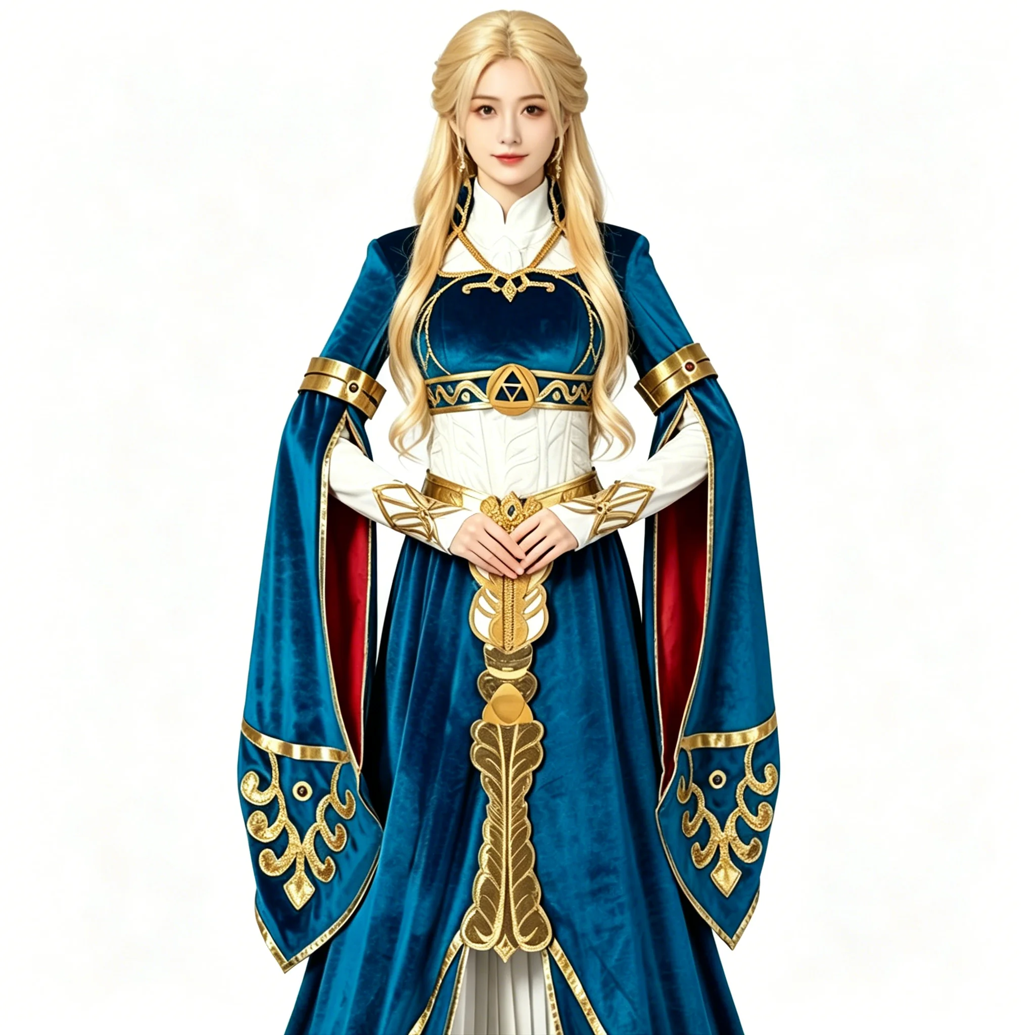 Zelda Party Games - Şık Mavi Elbise Cosplay Kostüm Zelda