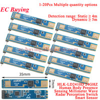 1Pc-20Pcs Hi-Link HLK-LD2410D LD2410 24G 24GHZ Human Presence Detection Module Millimeter Wave Radar Sensing Switch Smart Sensor