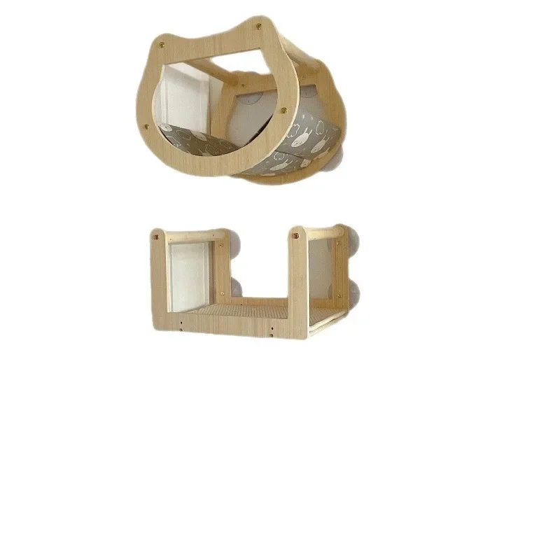 

Hanging window glass window wall climbing frame cat tray hammock solid wood climbing frame sun frame