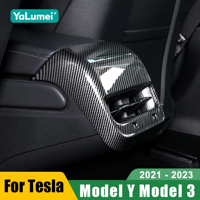 

Для Tesla Model Y 2021-2024, Model 3 2017-2023: Накладка на задний воздуховод кондиционера, аксессуары для тюнинга