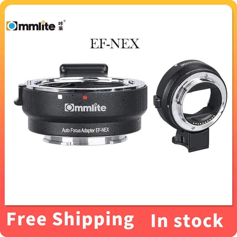 

COMMLITE CM-EF-NEX Electronic AF Lens Mount Adapter From EF/EF-S Lens to E-Mount Camera Auto-Focus