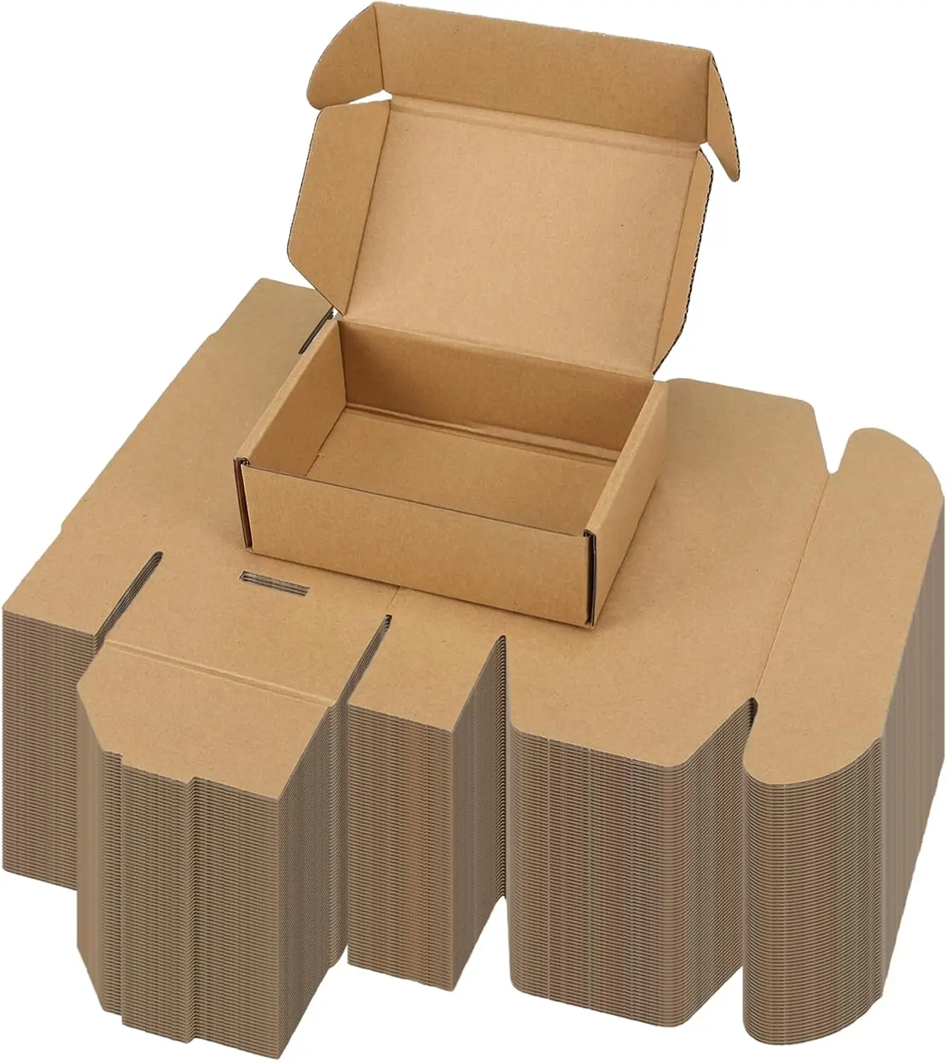 

6x4x2 Corrugated Shipping Boxes 75 Pack, Brown Mailer Boxes for Small Business