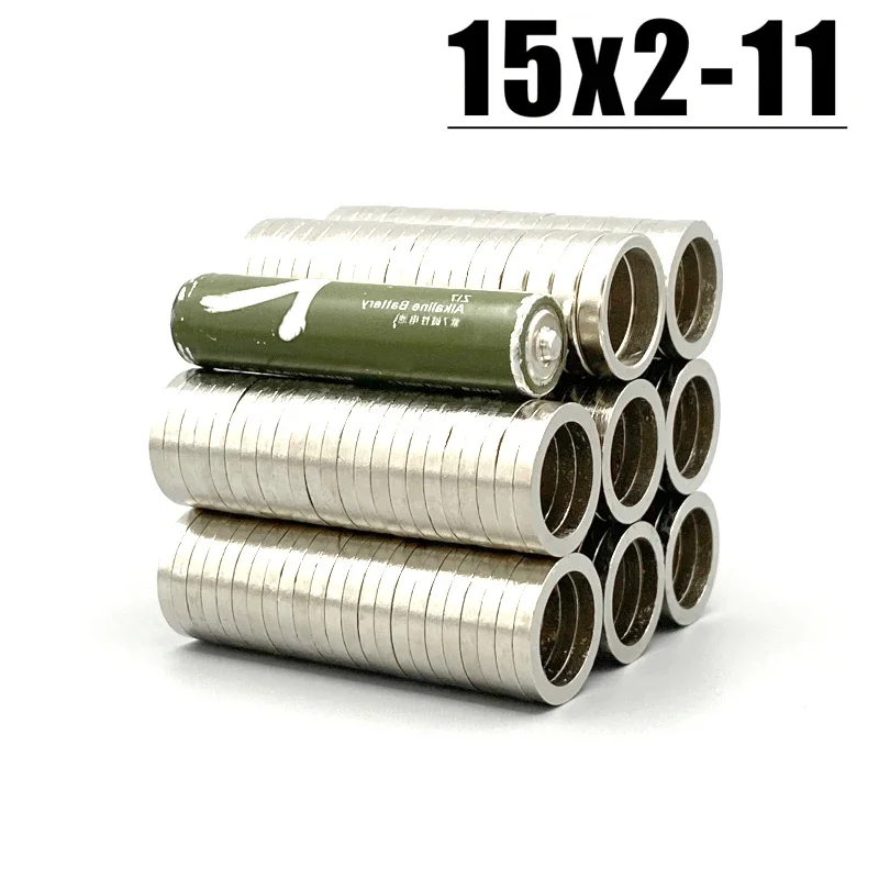 2/5/10/50/100/200pcs Magnets Hole Round 15x2-11mm Ring Magnet 15x2 Hole 11 Garage Office Diy 15*2-11 Fridge Tool Accessory
