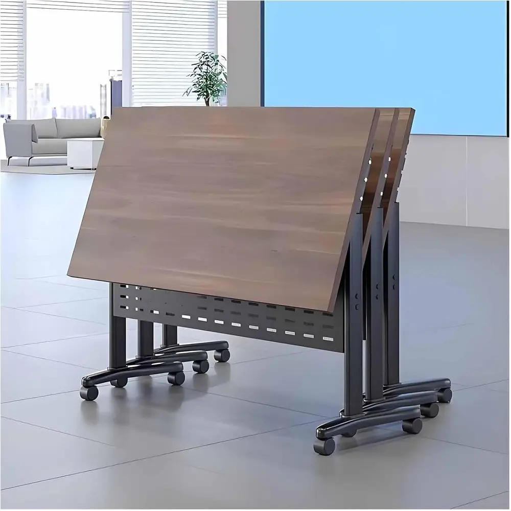 

Прочный конференц-стол с замком и колесами, идеально подходит для совещаний, тренингов и офисных помещений