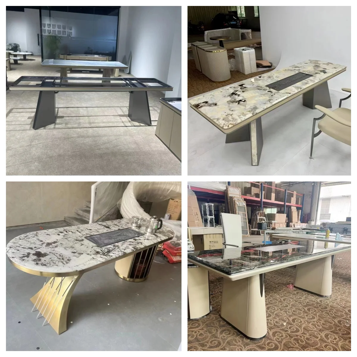 Tea table legs, desk, island stand, integrated bracket, marble dining table base, light luxury stainless steel support legs