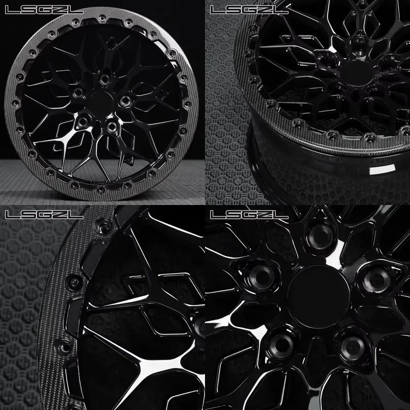 

i Forged Wheels Carbon Fiber beadlock 5x112 5x114.3 5x120.65 Rim 22 23 24Inch for Car Rims