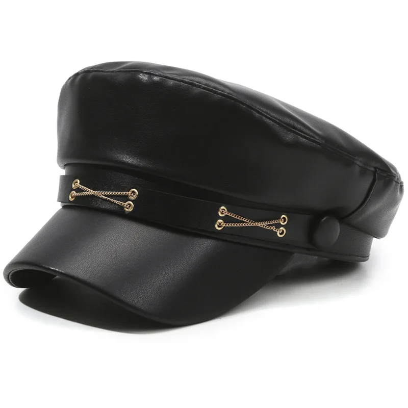 

Internet celebrity spring and autumn versatile beret retro flat sun hat showing face little black painter hat fashion hat