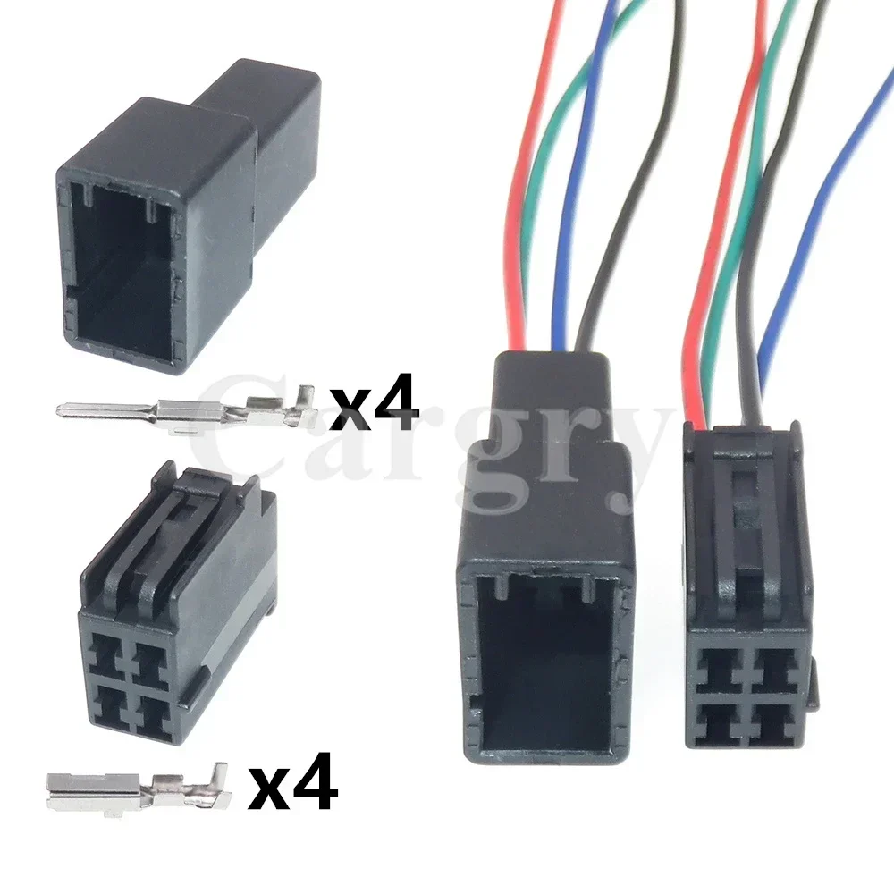 

1 Set 4P Car Wire Cable Socket AC Assembly Auto Male Female Docking Electrical Connector with Terminals