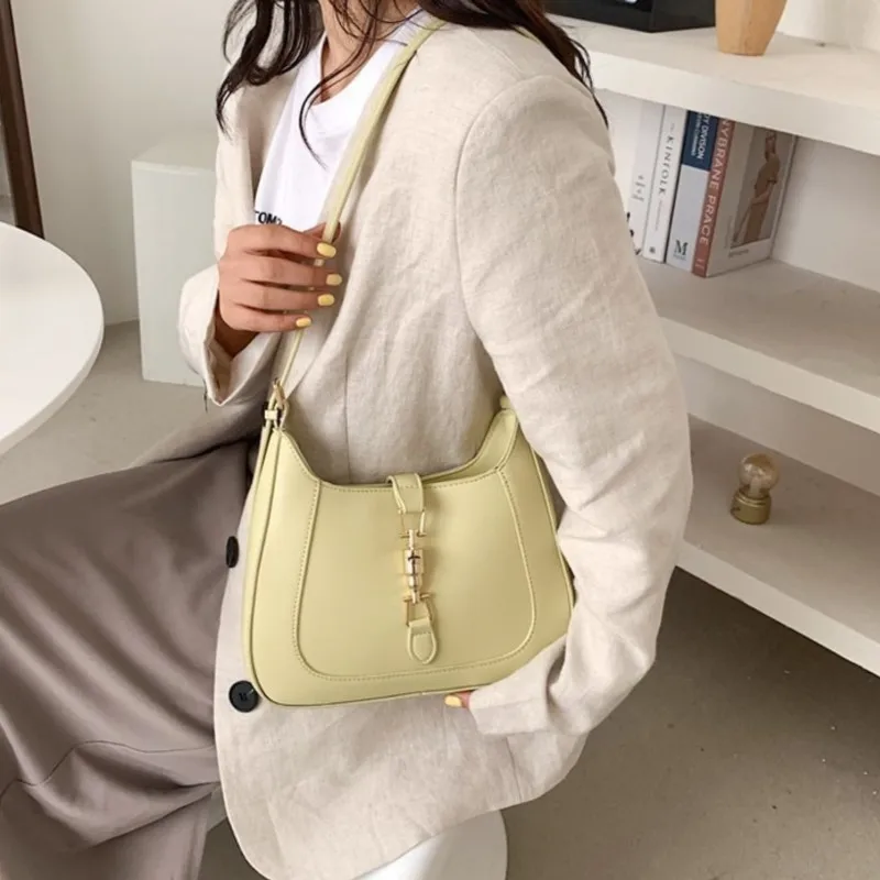 Sac à main de luxe en cuir PU pour femmes, sacoche de bonne qualité, solide, simple, décontracté, à bandoulière, nouvelle collection 2024