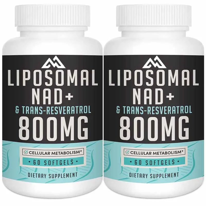 

Liposomal NAD+800mg contains 300mg of trans resveratrol, highly absorbable for healthy aging and cellular energy