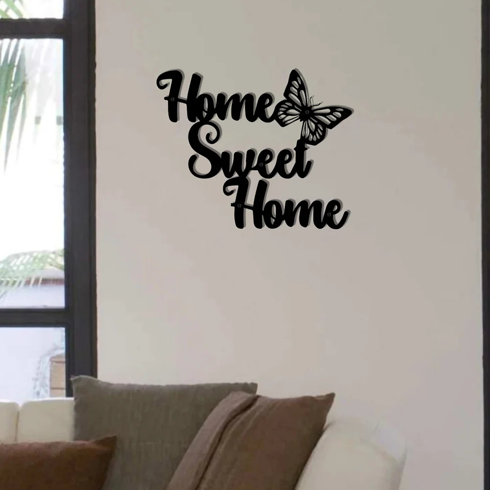 Home Sweet Home Signs Metal Wall Art to Hang Decorative Ornaments Room Decoration Rustic Decor