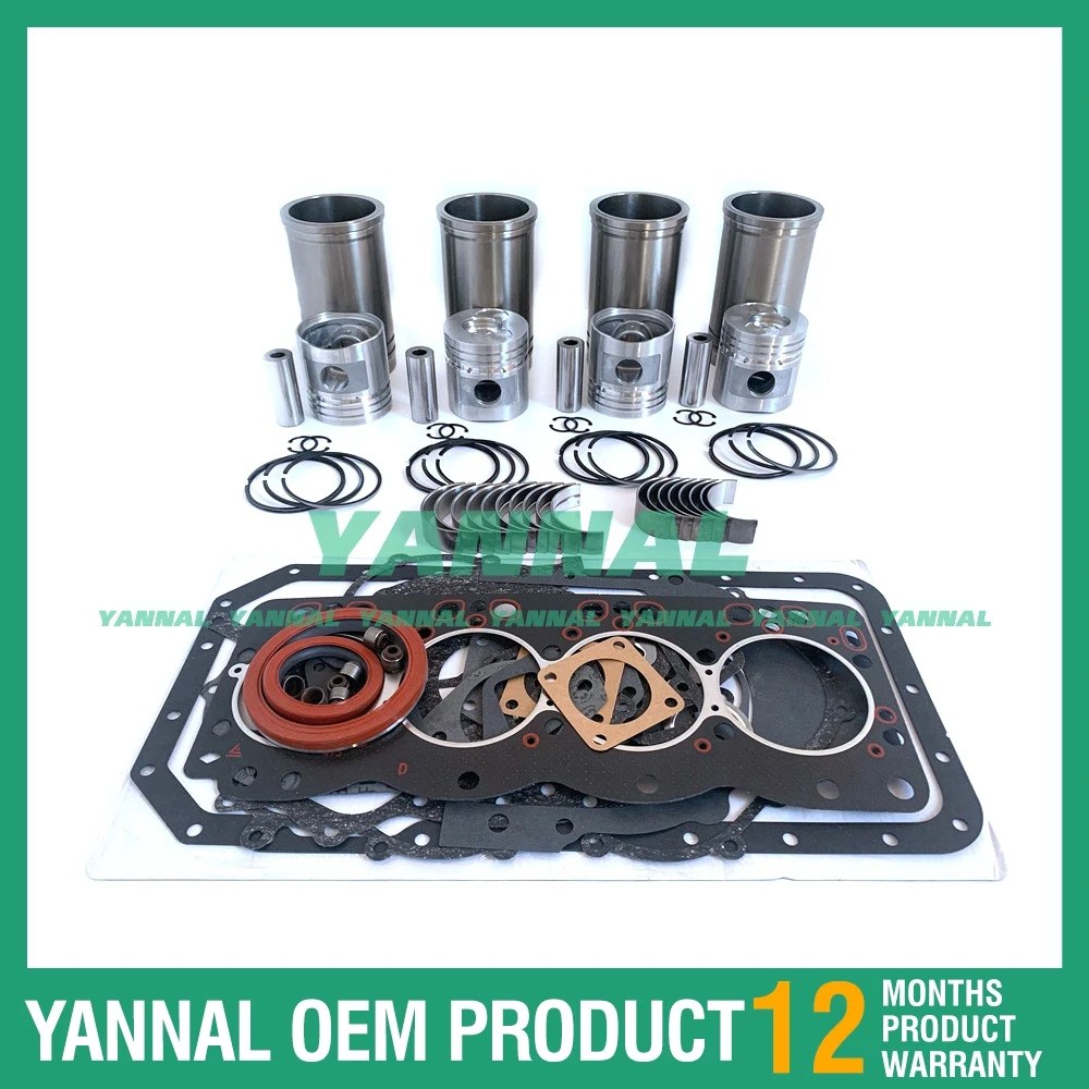 Cylinder Liner Kit With Gasket Set Bearings For Xinchai 490B Engine Parts