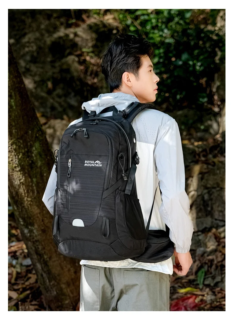 Nylon Wasserdichter Rucksack Casual Outdoor 35L Große Kapazität Reiserucksäcke Wandern Camping Bergsteigen Tasche Jugend Sporttaschen – Detail 17