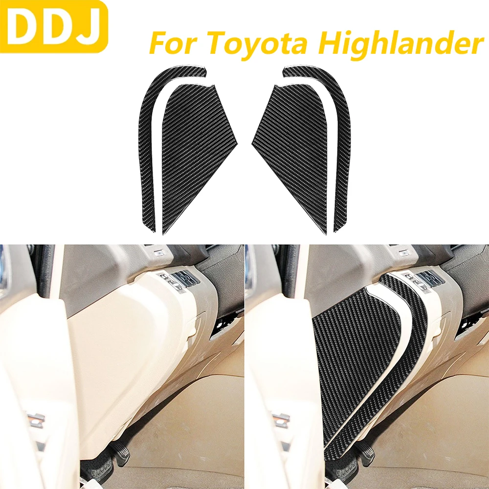 

Для Toyota Highlander 2008-2013 углеродное волокно приборная панель боковая передняя панель крышка декоративные автомобильные аксессуары декоративная наклейка