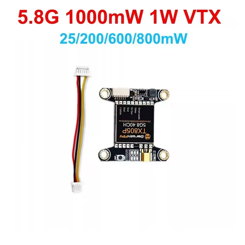 DarwinFPV 5.8G 40CH 25/200/600/800mW 1W Adjustable TX805P VTX For DarwinFPV Darwin129 7Inch FPV Drone 30.5*30.5mm