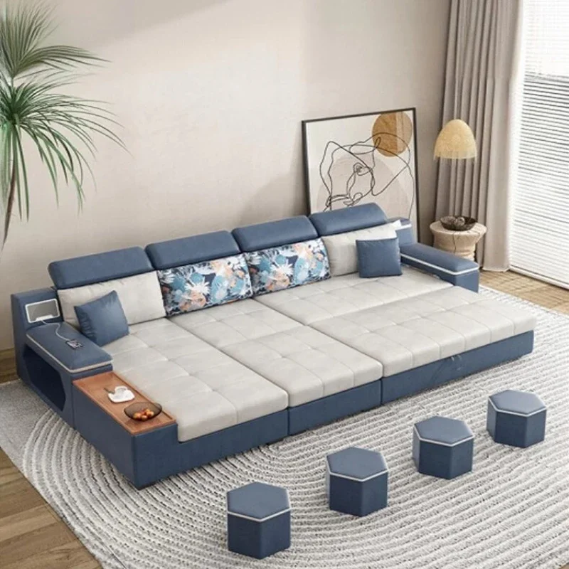 Minimalist Living Room Sofas Storage Small Apartment Convertible Straight Sofa Elegant Comfortable Fauteuil Salon Home Furniture