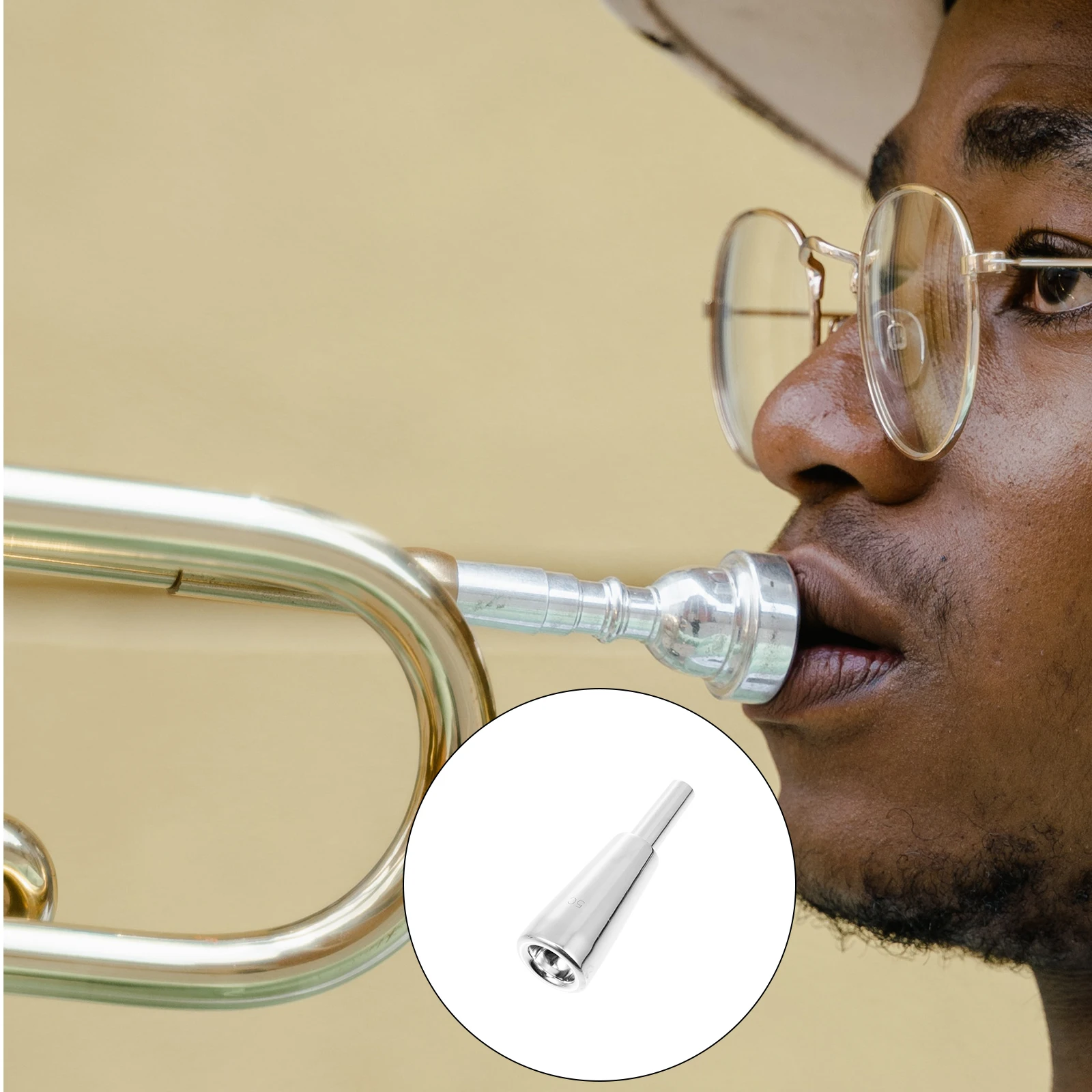 

Trumpet Mouthpiece Professional Replacement Durable Premium Horn Part Players Beginners Students Practice Performance