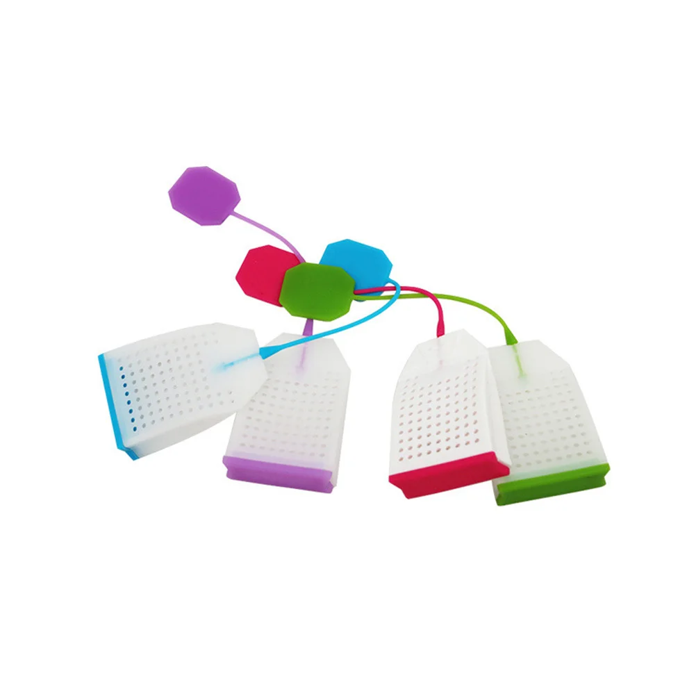 

6Pcs Silicone Tea Bag Infuser Reusable Loose Leaf Strainer for Mugs Cups Teapots Convenient Use Silicone Tea Bag