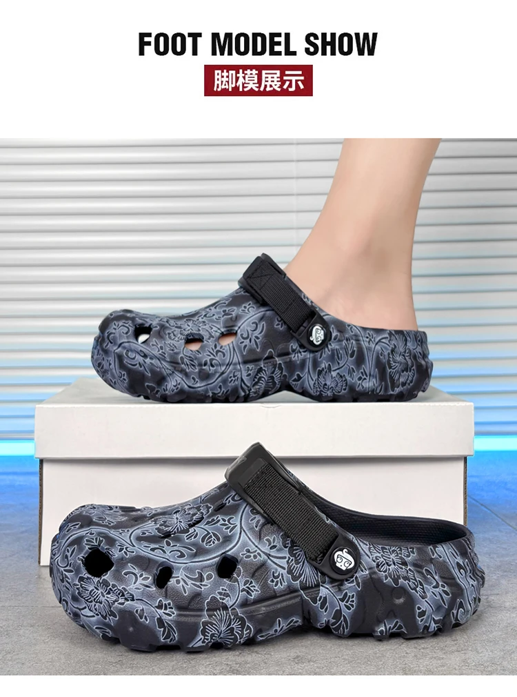 Neue Sommer-Clogs für Herren, weichsohlige Dual-Use Outdoor-Strandschuhe, geruchshemmende geschlossene Sandalen – Detail 5