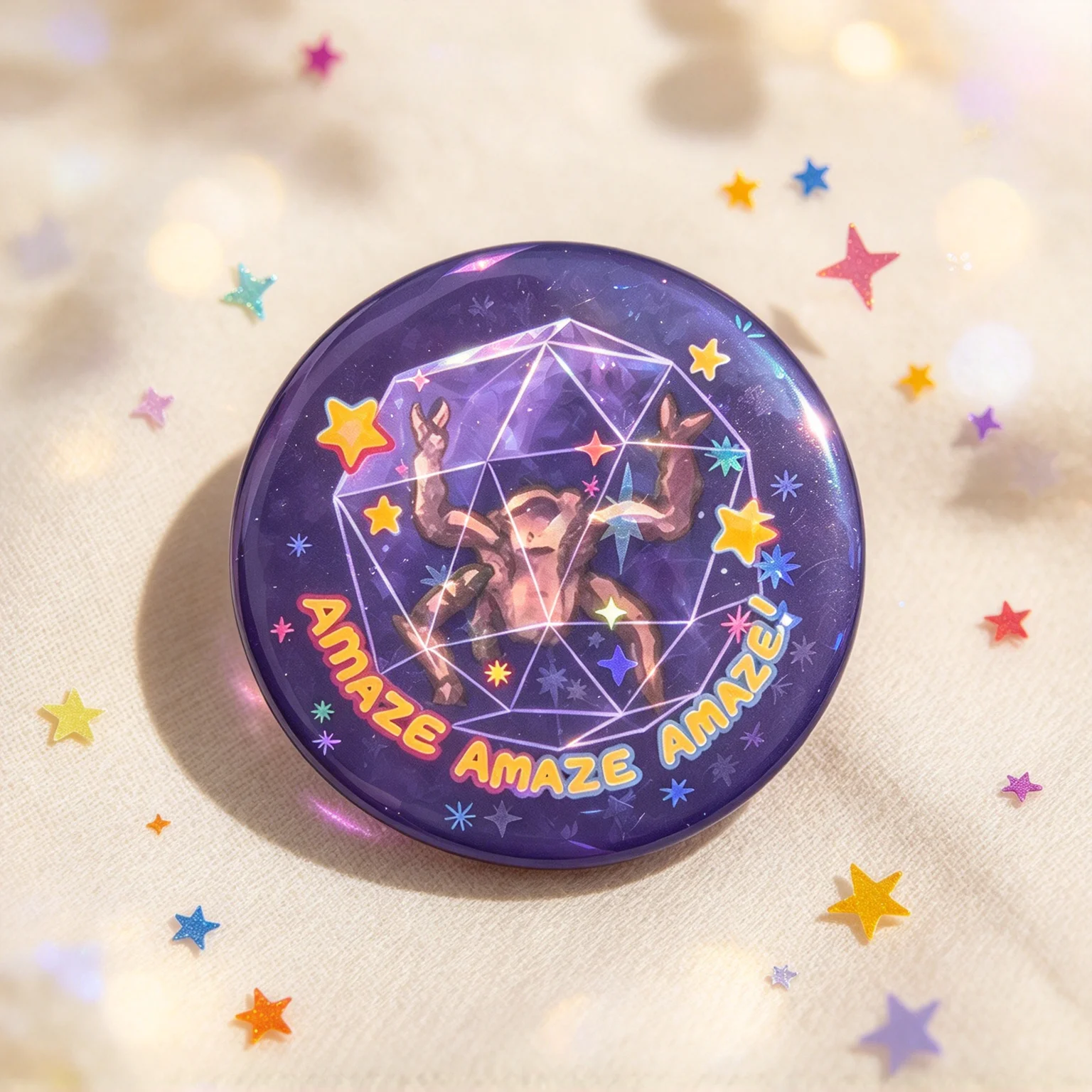 Rocky Inspired PHM Fan Art Button Badge, AMAME Brooch Pin, Anime Cosplay Accessory, Kawaii Pin,Decor Fan Collectible Gift