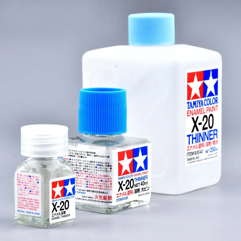 Tamiya-Dissolvant de peinture en émail X20, dissolvant de revêtement plus fin pour bricolage d\'avion militaire, outil de kit de modèle d\'artisanat,