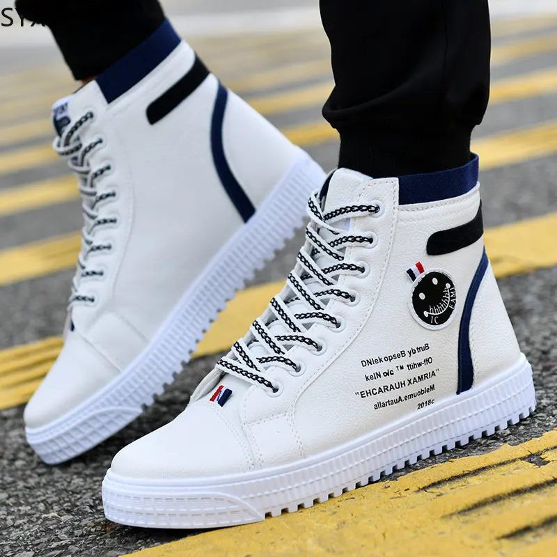 Leather Shoes for Men High Top Sneakers Casual Shoes for Men Fashion Shoes Men Italiano Casual Sneaker Zapatillas De Hombres