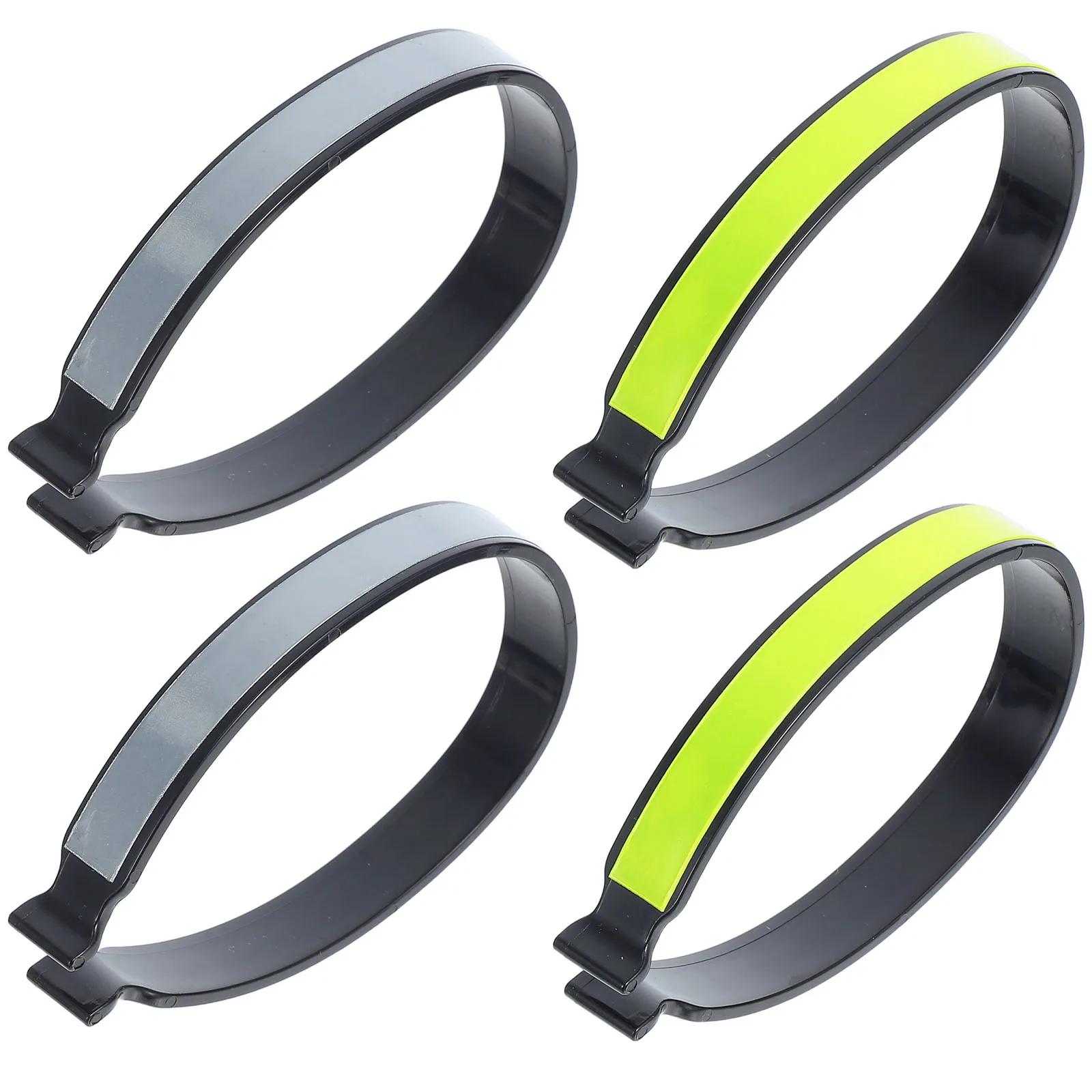 

4pcs Cycling Reflective Trouser Clips Lightweight Quick Installation Elastic Fit Pant Leg Straps Safety Bands Bike Accessories