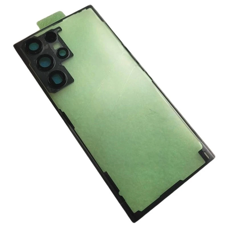 Glass Battery Back Housing Cover for Samsung Galaxy S22 Ultra S908B Rear Door with Camera Lens