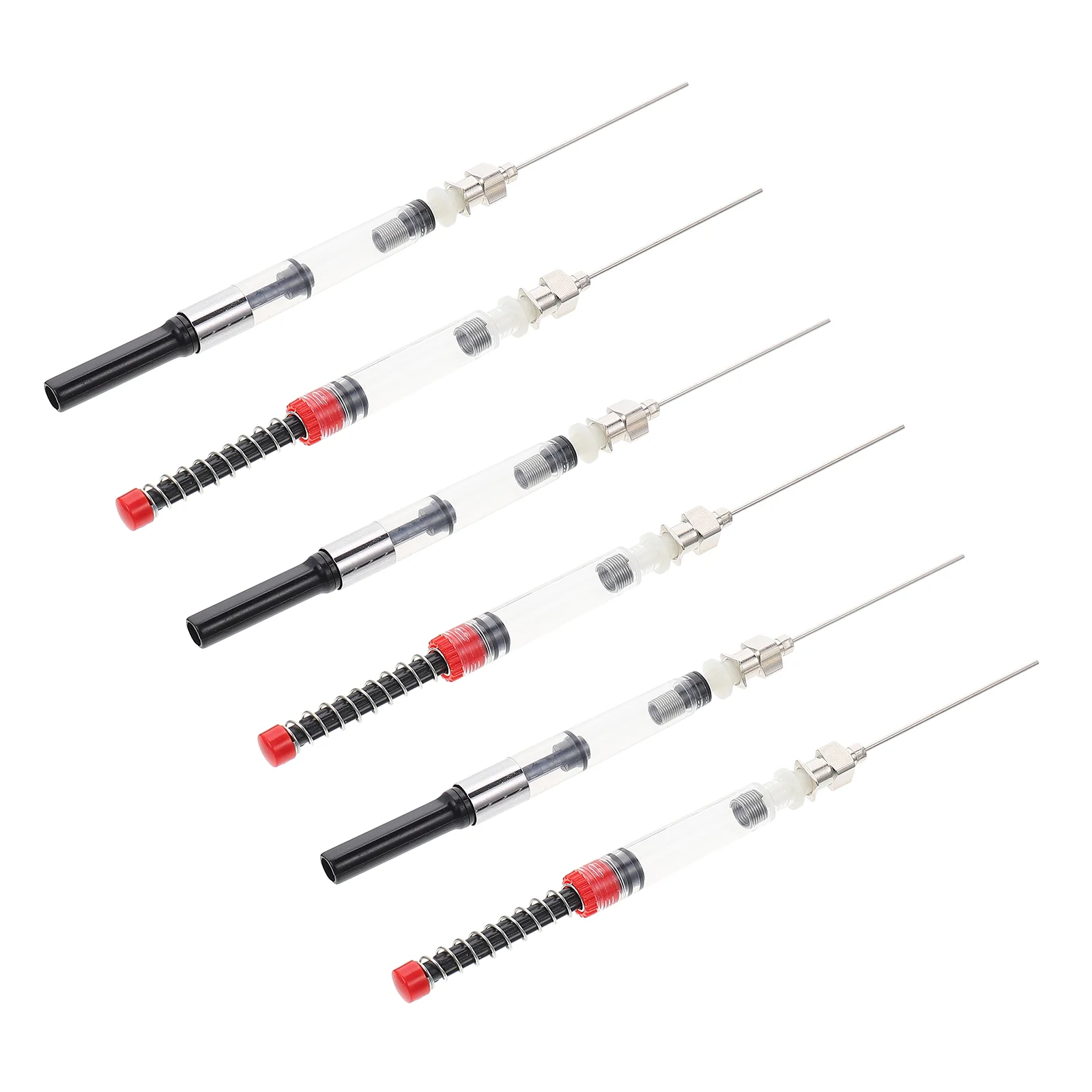 6 Pcs Pen Fountain Converter Student Red Ink Pens Syringe Stainless Steel Fill Assistant