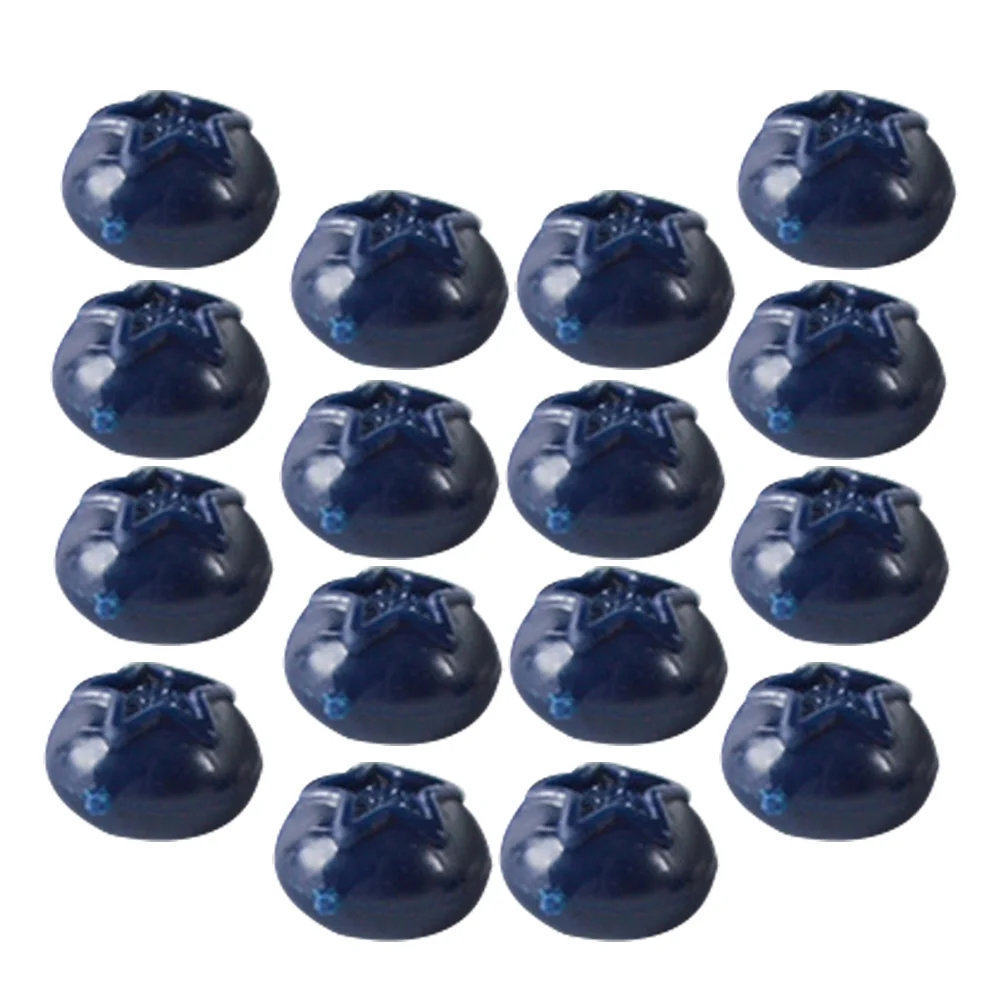 50 Pcs Artificial Simulation Blueberry Blueberries Raspberries Pvc Fruit Shop Simulated Adornment