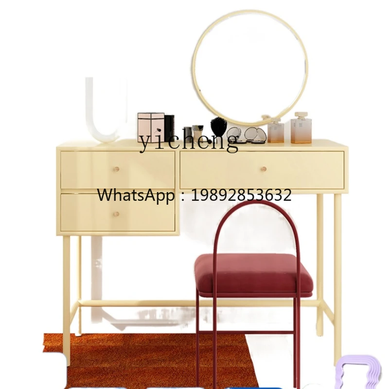 ZZXL Dresser Bedroom Solid Wood Multi-Functional Storage Cabinet Integrated Makeup Mirror Makeup Table