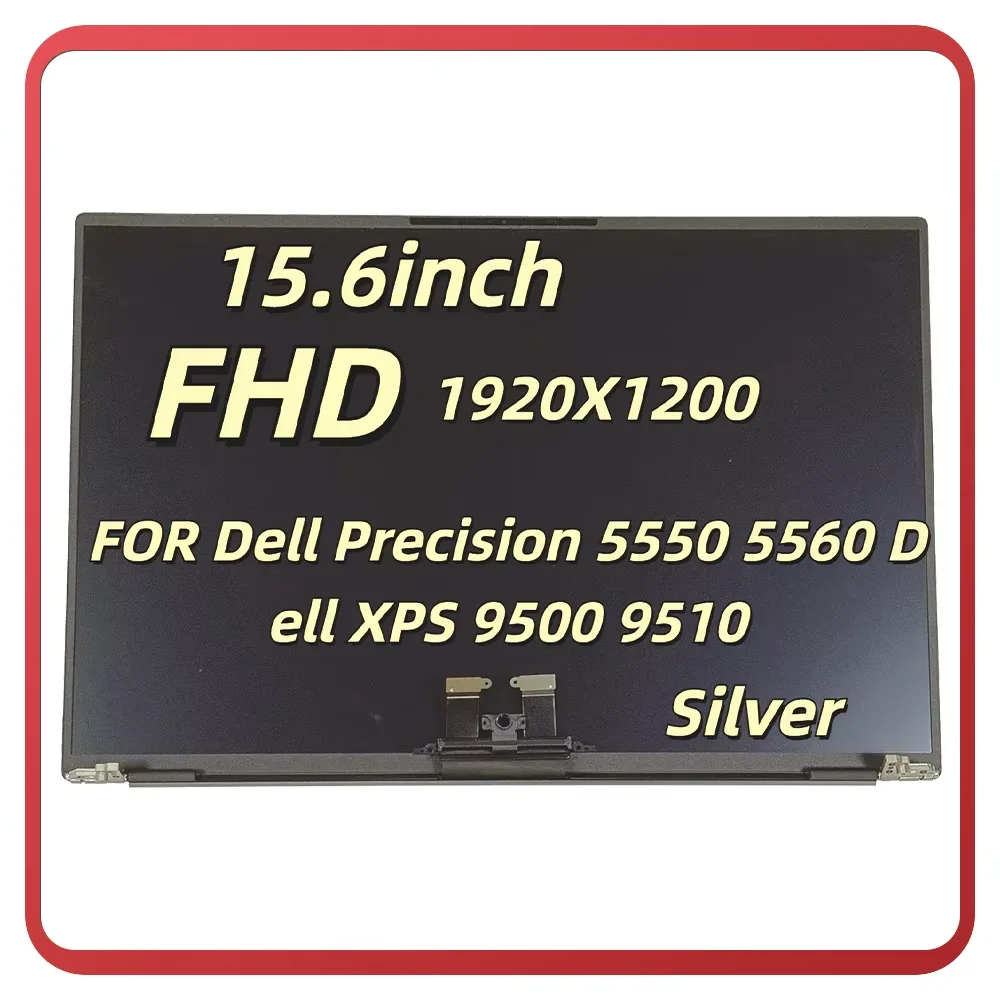 

15.6" FHD Screen for Dell XPS 9500 9510 Precision 5550 5560 Full LCD Screen Complete Top Display Assembly 1920x1080 0GR86K GR86K