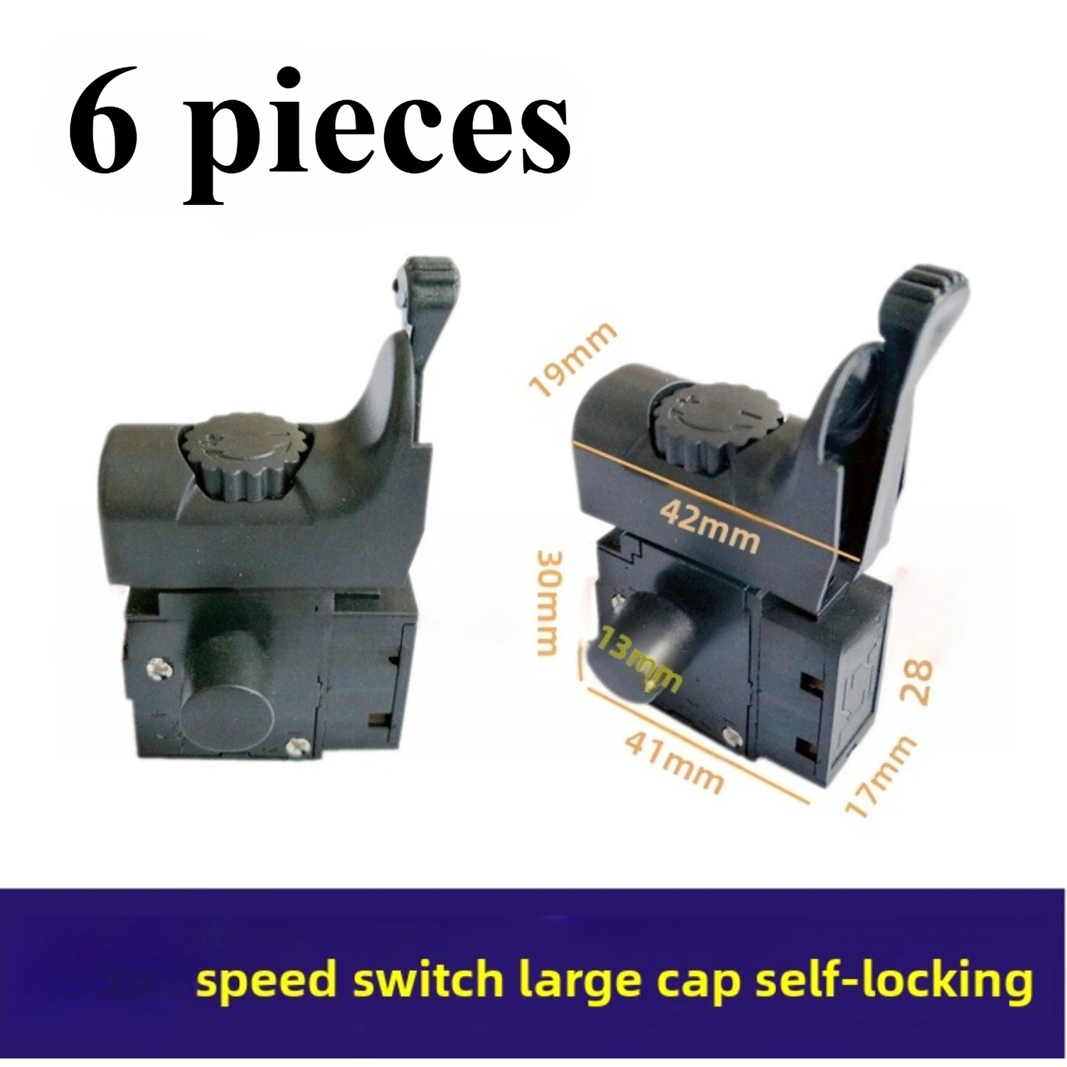 6PCS Suitable for Bosch 06005 Accessories High Power Variable Speed Electric Drill with Locking Chuck and Forward Reverse Switch