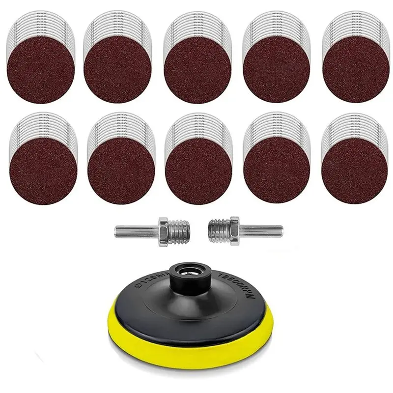 

A60F-100PCS 5-дюймовые сменные шлифовальные диски, наждачная бумага с крючком и петлей, насадки для угловой шлифовальной машины с [2 шт.] резьба 5/8-11