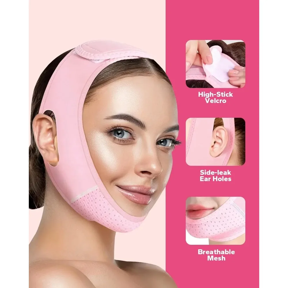 Reusable Face Strap, V Line Mask, Double Chin Reducer, Chin Up Patch, Chin Strap, V Shaped Belt, V Shaped Face Mask for Sagging
