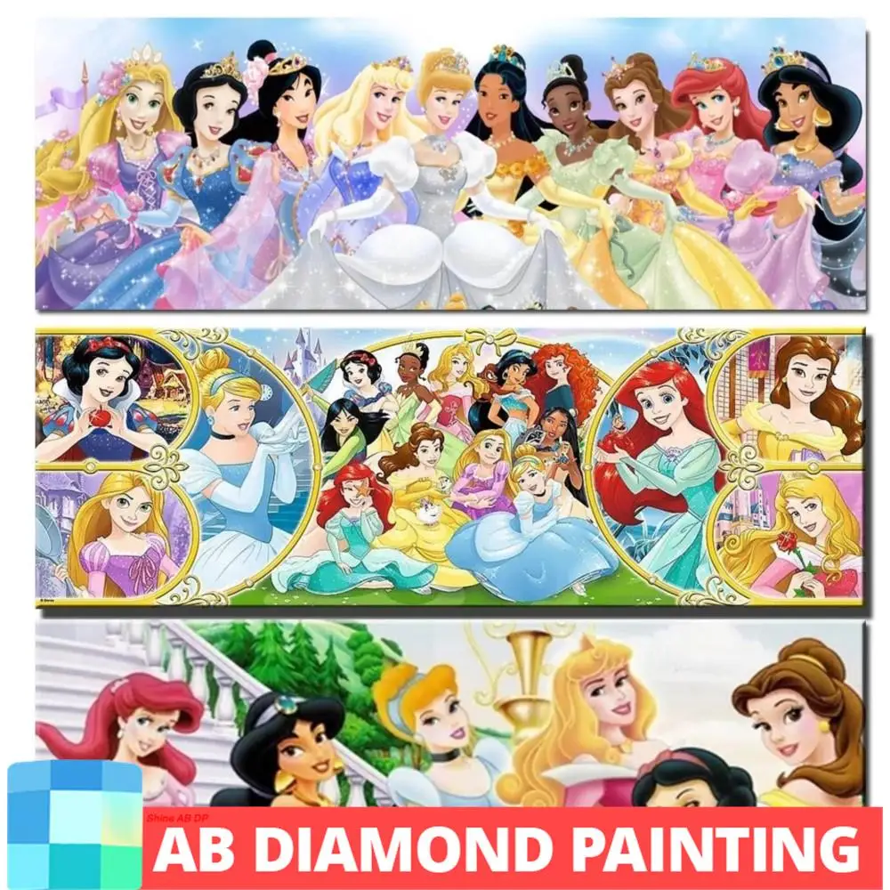 

Aurora Borealis AB Princess Diamond Painting Disney Cartoon Character Fantasy DIY Mosaic Embroidery Gift Home Decoration