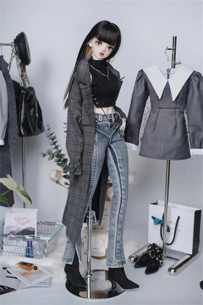 

Обувь для шарнирных кукол 1/3, черные замшевые ботильоны на высоком каблуке для девочек, аксессуары для шарнирных кукол