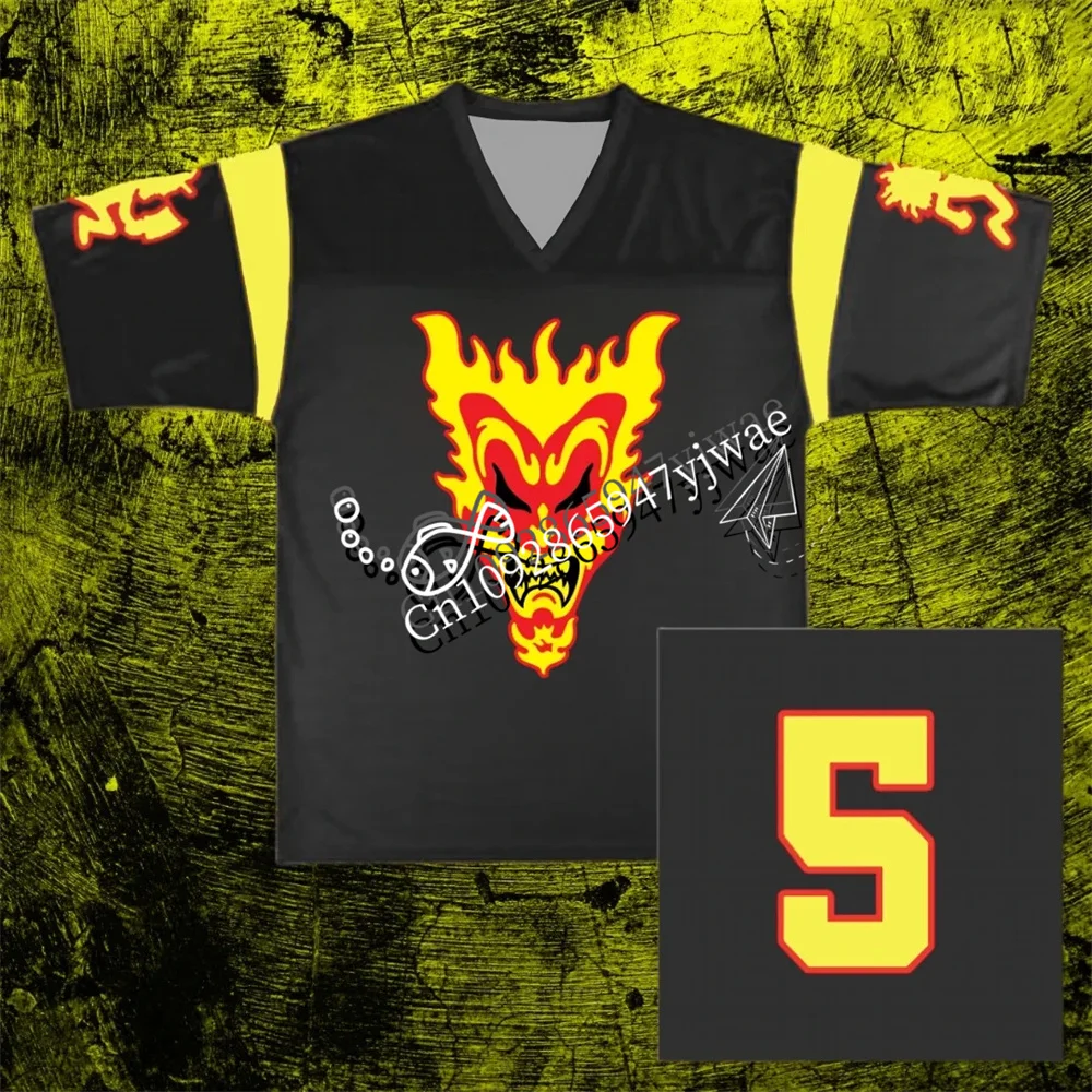 Fantastisches Shirt, verrückte Clown-Positur, Football-Trikot, American-Football-Shirt, Halloween-Riddle-Box-T-Shirt, Sommer-T-Shirt für Männer und Frauen – Detail 6