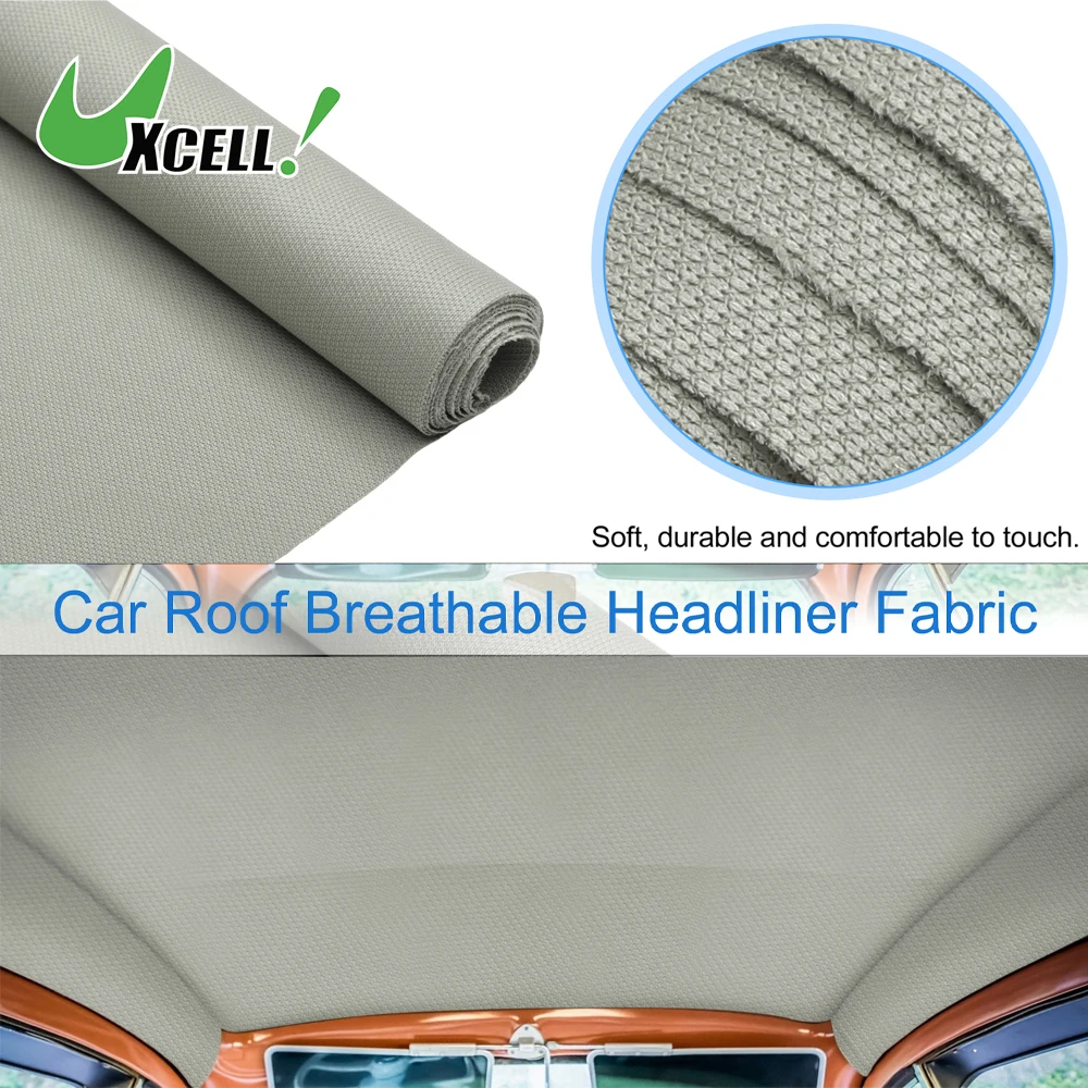 

Uxcell Breathable Mesh Headliner Fabric 200x121cm 215x152cm Interior Trim DIY Roof Repair Replacement Automotive Mesh Fabric