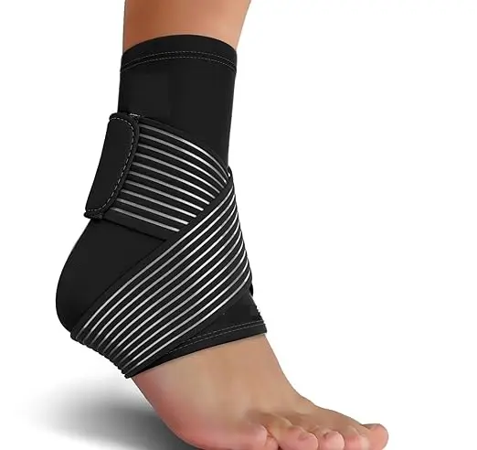 Ankle Brace for Women & Men, Ankle Wrap for Sprained Ankle, Compression Sleeve for Plantar Fasciitis Relief, Easy Customizable