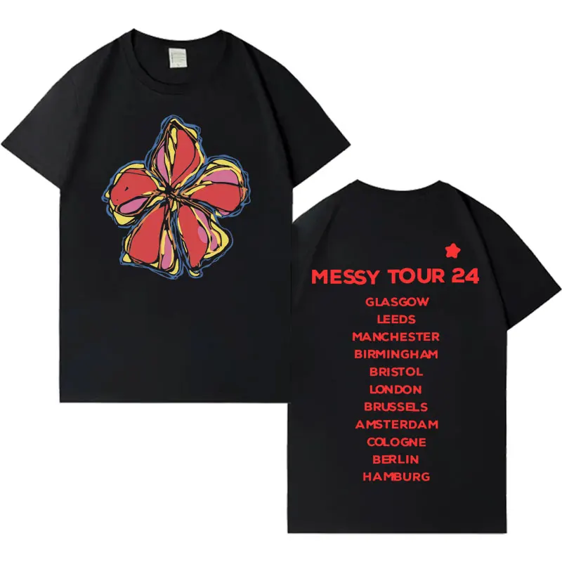 

Singer Olivia Dean Messy Tour Tshrit Fashion Short Sleeve Tee Mens Womens Oversized Gothic Cotton Casual Cozy Tshrits Fans Gift