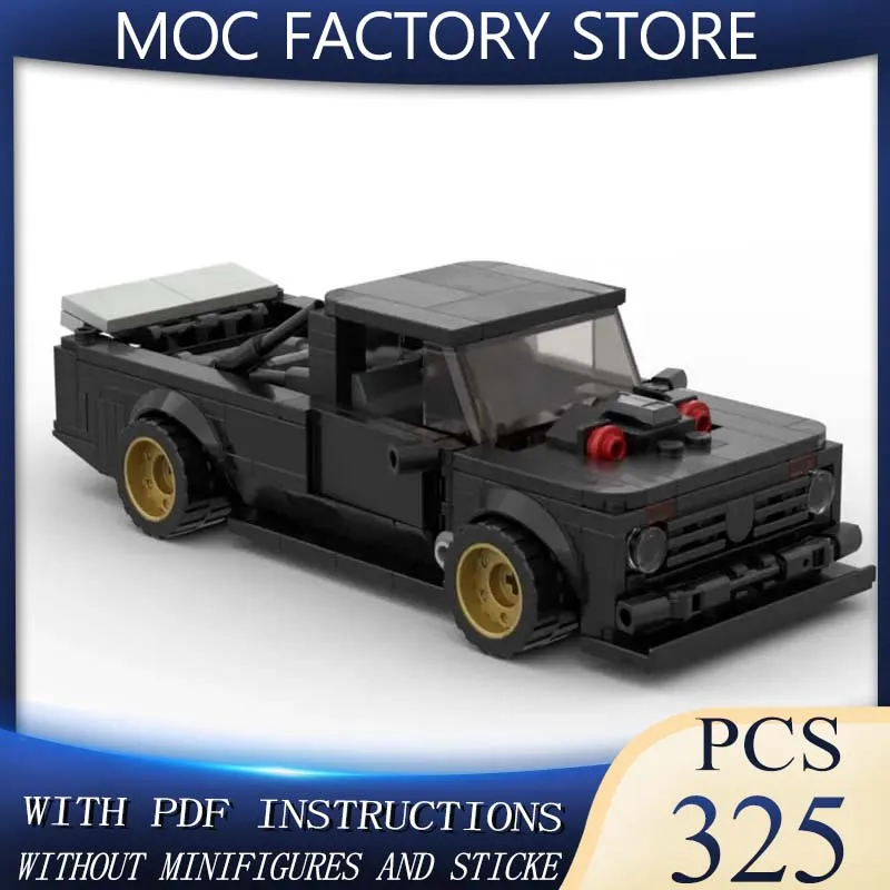 

Speed Champion Model MOC Bricks Pickup Truck Top Tier Sports Car Modular Suit Children Assemble Toys Technology Gifts Holiday