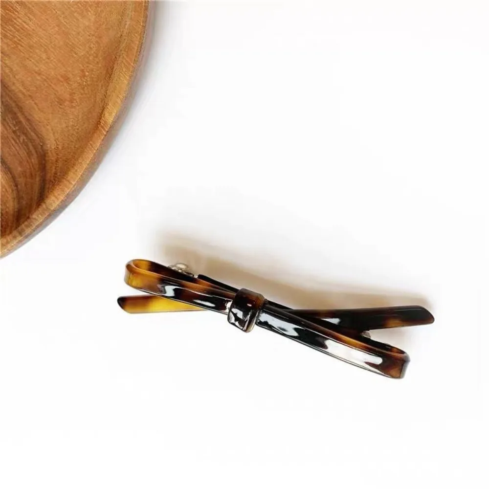 Schicke Haarspangen mit Schleife, einfarbig, Acetat-Haarklammer, Haarnadel, niedlich, süß, einfach, Schleife, Knoten, Fliege, Seitennadeln, Damen-Haar-Accessoires – Detail 11