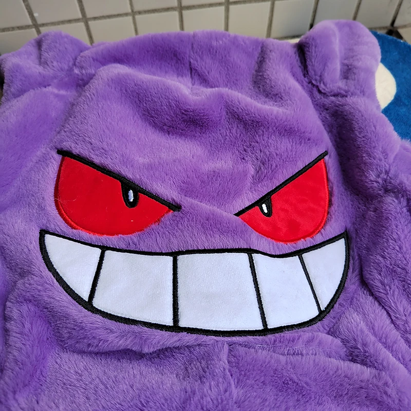 35/80cm Gengar Huge Pokemon Anime Plush Toys Big Pokémon Plushie Kawaii Semi-finished Leather Holster Pillow Gift for Children