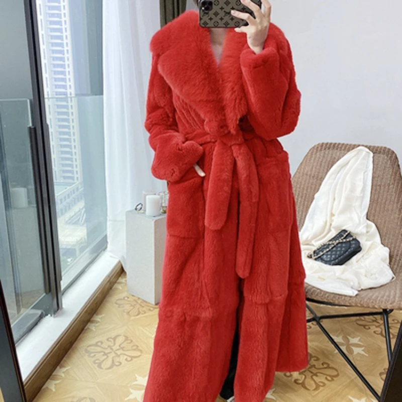 Faux Fur Coat Women Mid-length Coat Fashion Temperament Loose Plus Size Tummy Trend Multiple Colorways