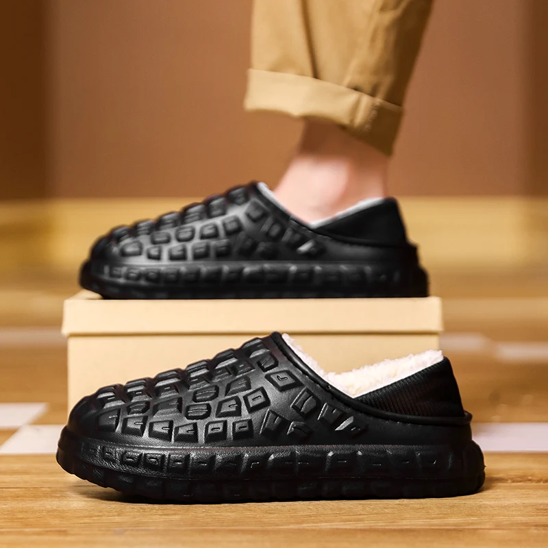 

Нескользящая женская домашняя повседневная хлопковая обувь, новые зимние парные теплые непромокаемые мягкие тапочки на каблуке для женщин и мужчин, размер 36-45