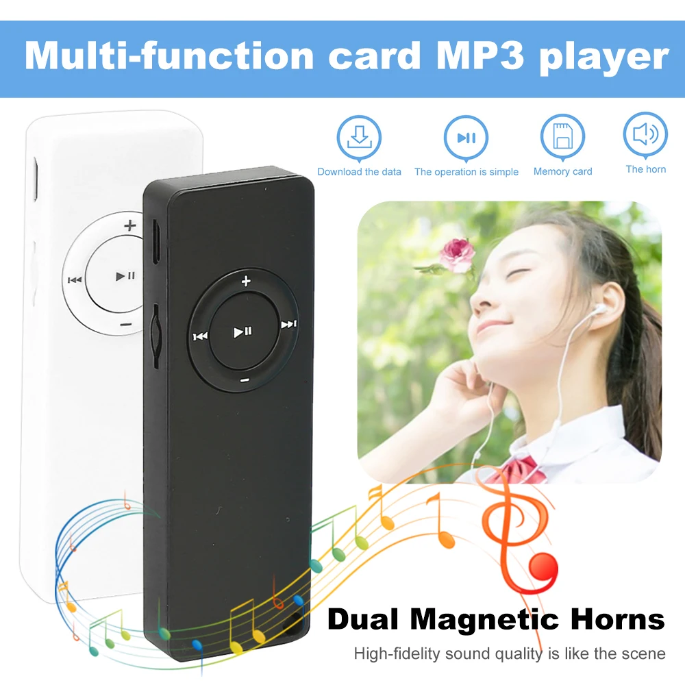 Portable USB In-Line Card MP3 Player Reproductor De Musica Lossless Sound Music Media Student Sports MP3 Player Support TF Card