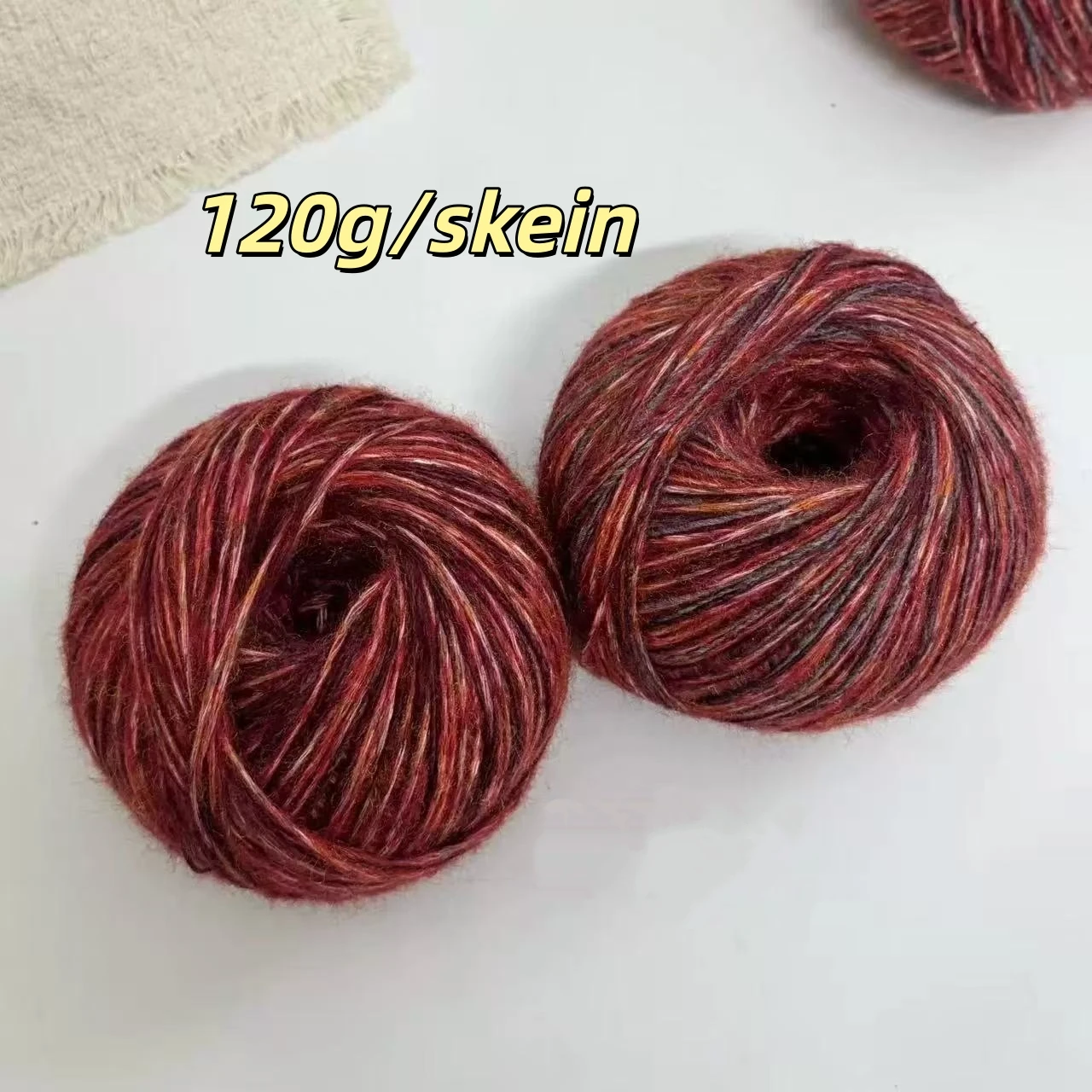 

One Bag Contains 2 Skeins, 240g, Wool Blend Yarn, Gradient Retro Red Color Series, Medium-Thick Yarn, Used for Handmade Crochet, DIY Handmade Bags, Sweaters, Scarves, 1 Bag = 2 Skeins = 240g